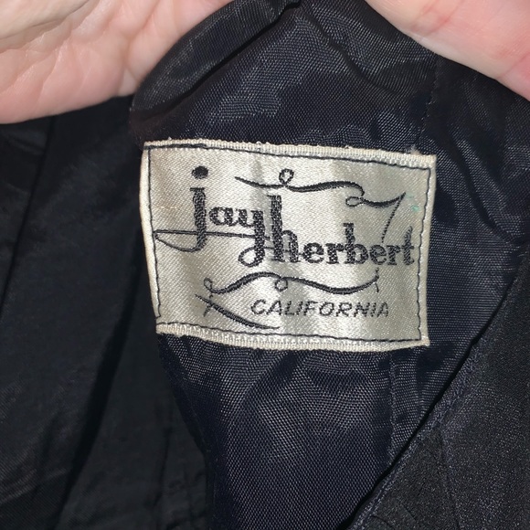 VINTAGE* Goregeous black silk wiggle dress - Picture 5 of 7